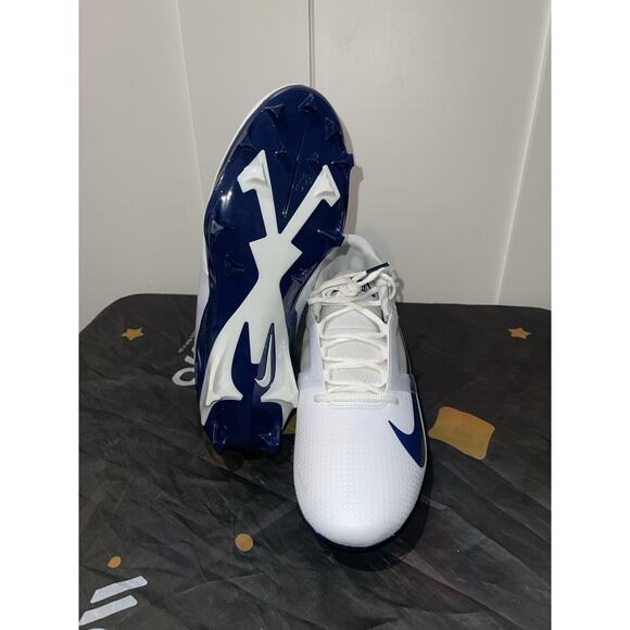 New Men’s 11 Nike Alpha Menace 4 Pro White Navy Cleats FD7037-104 - Picture 5 of 9